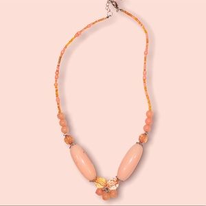 Pink beaded necklace